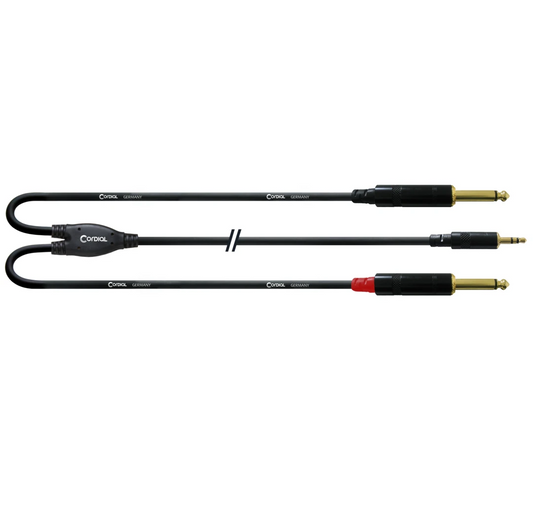 Cable adaptador en Y de 1x3,5mm macho a 2x1/4 macho CFY 6 WPP